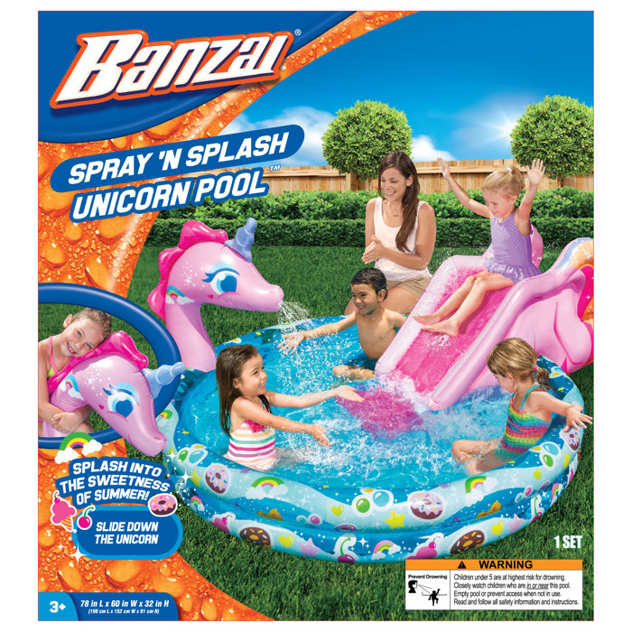 Banzai 32.5" x 60" Plastic Kiddie Pool Wayfair